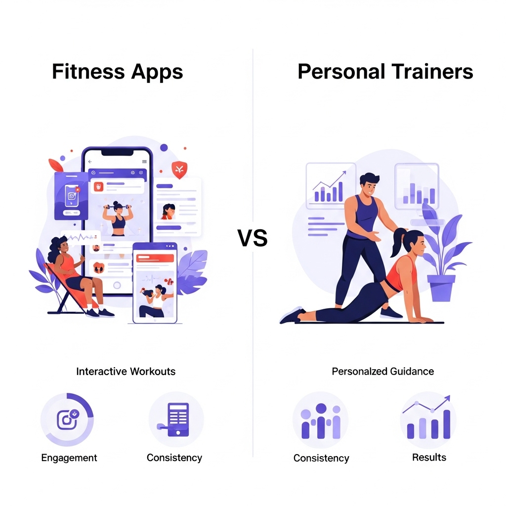 Fitness Apps vs. Personal Trainers: Which Is More Effective?